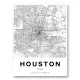Houston Texas City Map Art Print