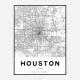 Houston Texas City Map Art Print