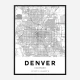 Denver Colorado City Map Art Print