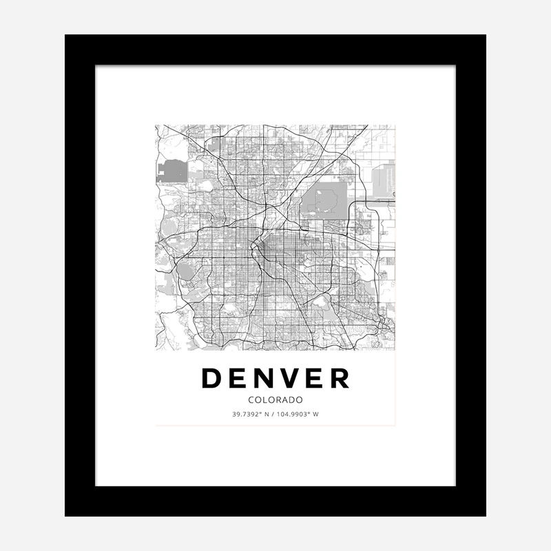 Denver Colorado City Map Art Print