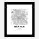 Denver Colorado City Map Art Print