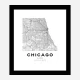 Chicago Illinois City Map Art Print