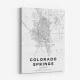 Colorado Springs Colorado City Map Art Print
