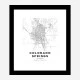 Colorado Springs Colorado City Map Art Print