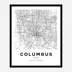 Columbus Ohio City Map Art Print