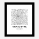 Charlotte North Carolina City Map Art Print