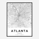 Atlanta Georgia City Map Art Print