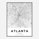 Atlanta Georgia City Map Art Print