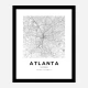 Atlanta Georgia City Map Art Print