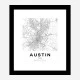 Austin Texas City Map Art Print
