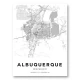 Albuquerque New Mexico City Map Art Print