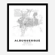 Albuquerque New Mexico City Map Art Print