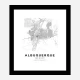 Albuquerque New Mexico City Map Art Print