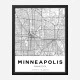 Minneapolis Minnesota City Map Art Print