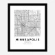 Minneapolis Minnesota City Map Art Print