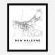 New Orleans Louisiana City Map Art Print