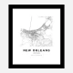 New Orleans Louisiana City Map Art Print