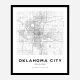Oklahoma City Oklahoma City Map Art Print