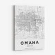 Omaha Nebraska City Map Art Print