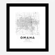 Omaha Nebraska City Map Art Print