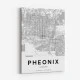 Phoenix Arizona City Map Art Print