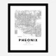 Phoenix Arizona City Map Art Print