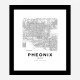 Phoenix Arizona City Map Art Print