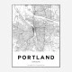 Portland Oregon City Map Art Print