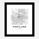 Portland Oregon City Map Art Print