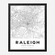 Raleigh North Carolina City Map Art Print