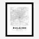 Raleigh North Carolina City Map Art Print