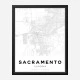 Sacramento California City Map Art Print