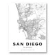 San Diego California City Map Art Print