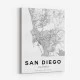 San Diego California City Map Art Print