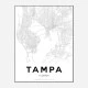 Tampa Florida City Map Art Print