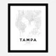 Tampa Florida City Map Art Print