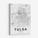 Tulsa Oklahoma City Map Art Print