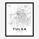 Tulsa Oklahoma City Map Art Print