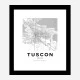 Tucson Arizona City Map Art Print