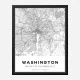Washington District Of Colombia City Map Art Print