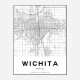 Wichita Kansas City Map Art Print