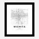 Wichita Kansas City Map Art Print