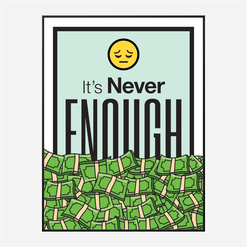 Its Never Enough Motivational Art Print