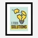 Solutions Motivational Art Print