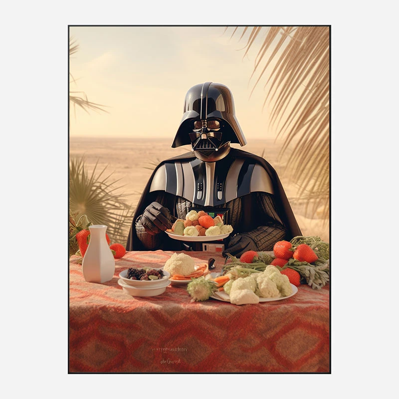 Darth Vader Lunch At The Beach Art Print