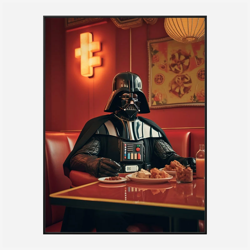 Darth Vader Asian Diner Vouge Style Art Print