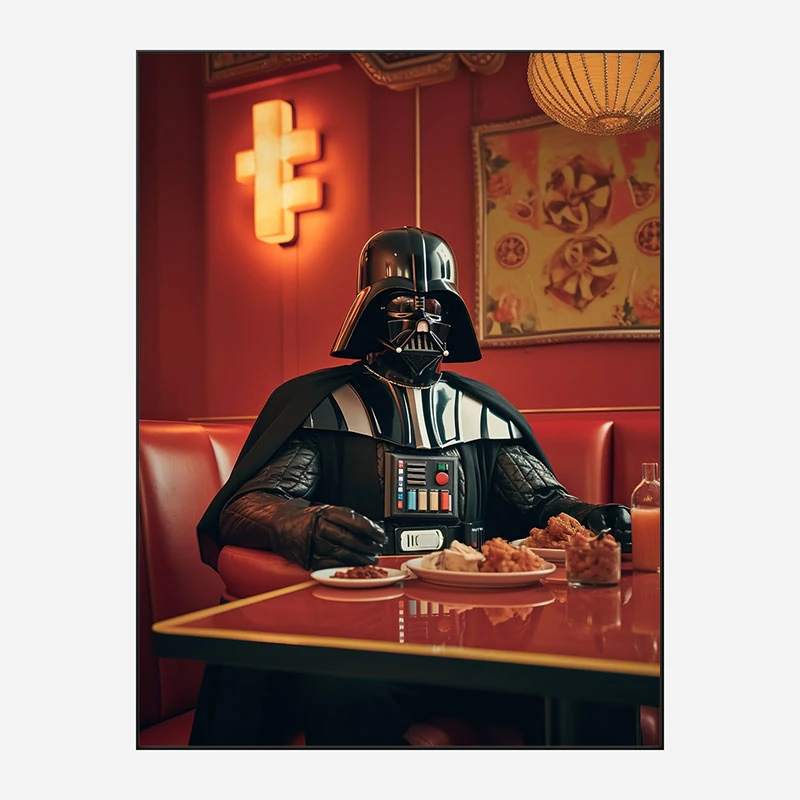 Darth Vader Asian Diner Vouge Style Art Print