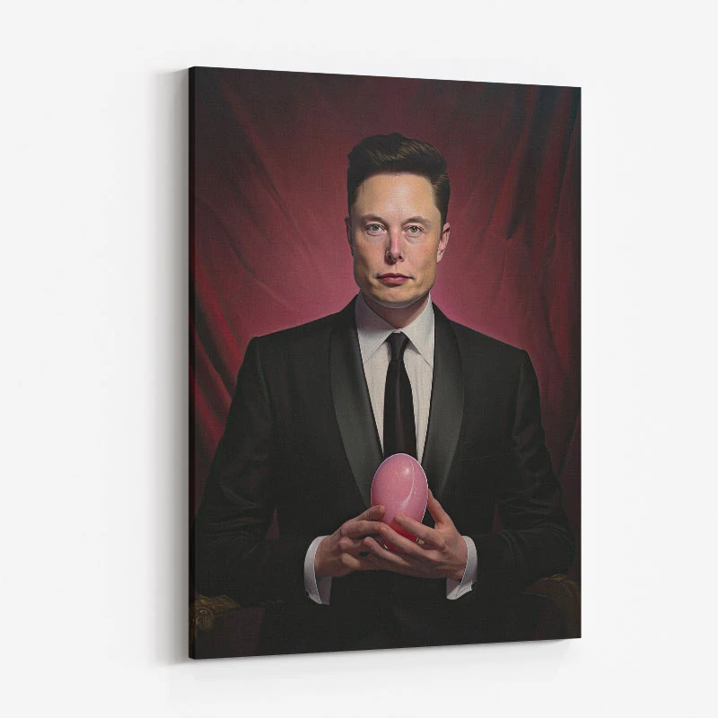 Elon and His Twitter Egg Art Print