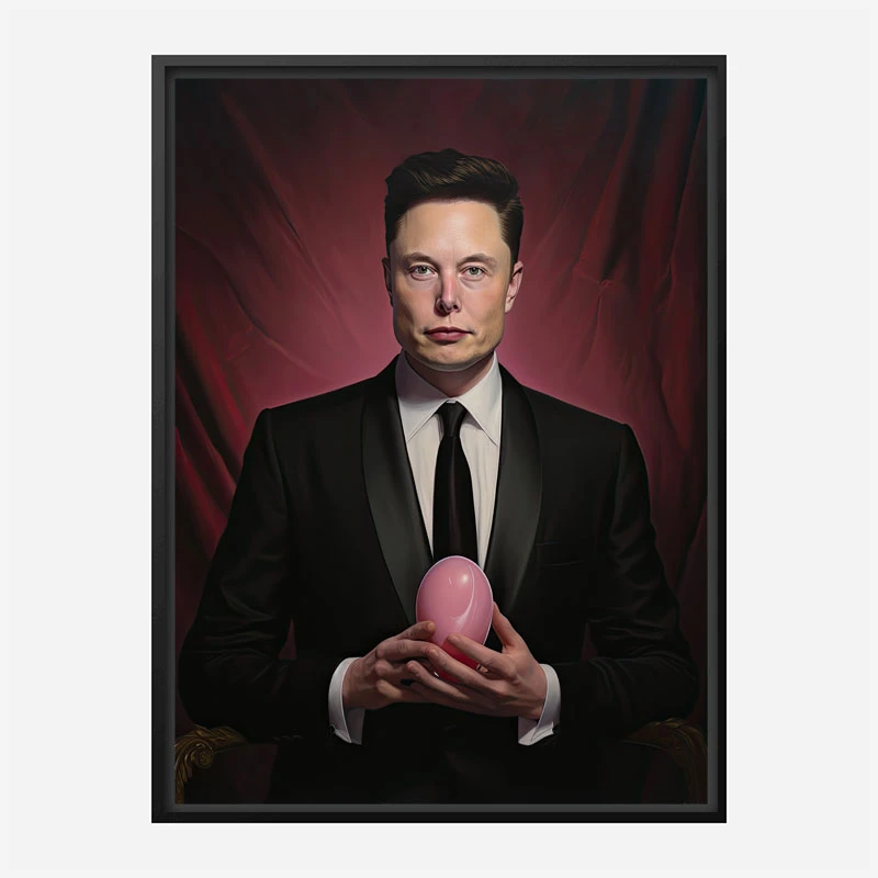 Elon and His Twitter Egg Art Print