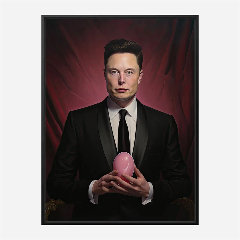 Elon and His Twitter Egg Art Print